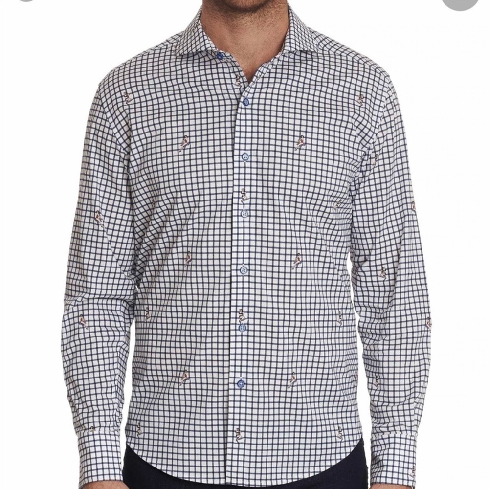 Robert Graham Norma Jeane Classic Fit Button Down Shirt Novelty Print Size XL
